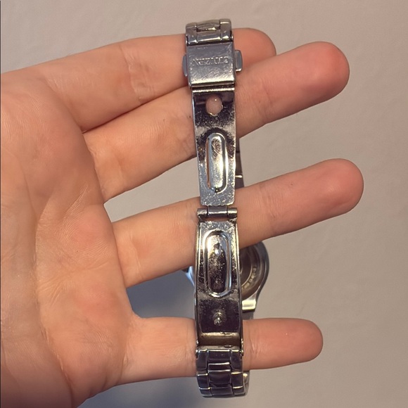 Citizen Eco-Drive Genuine Diamond Bezel Silver Stainless Solar Watch Date Gray